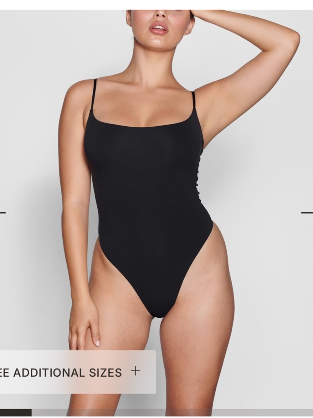 SKIMS Black Fit Everybody Cami Bodysuit